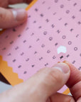 HEXAGON ALPHABET STICKER - GREEN / VANILLA