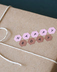 HEXAGON ALPHABET STICKER - GREEN / VANILLA
