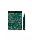 GREEN A6 LETTERPRESS PRINTED MEMO PAD