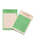 HEXAGON ALPHABET STICKER - GREEN / VANILLA