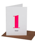 NEON BIRTHDAY CARD IN AGES 1-4