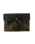 MEDIUM KHAKI FLAT POUCH
