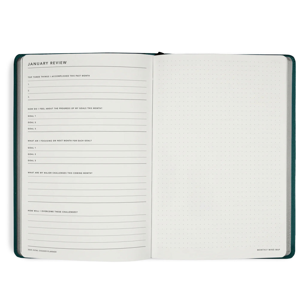 2025 TEAL GREEN GOAL DIGGER CLASSIC PLANNER