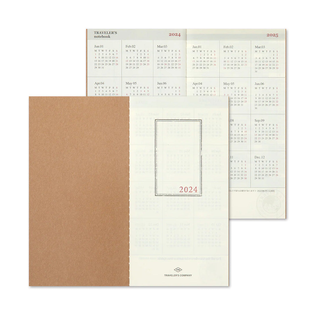 TRAVELER&#39;S NOTEBOOK 2024 MONTHLY DIARY REFILL