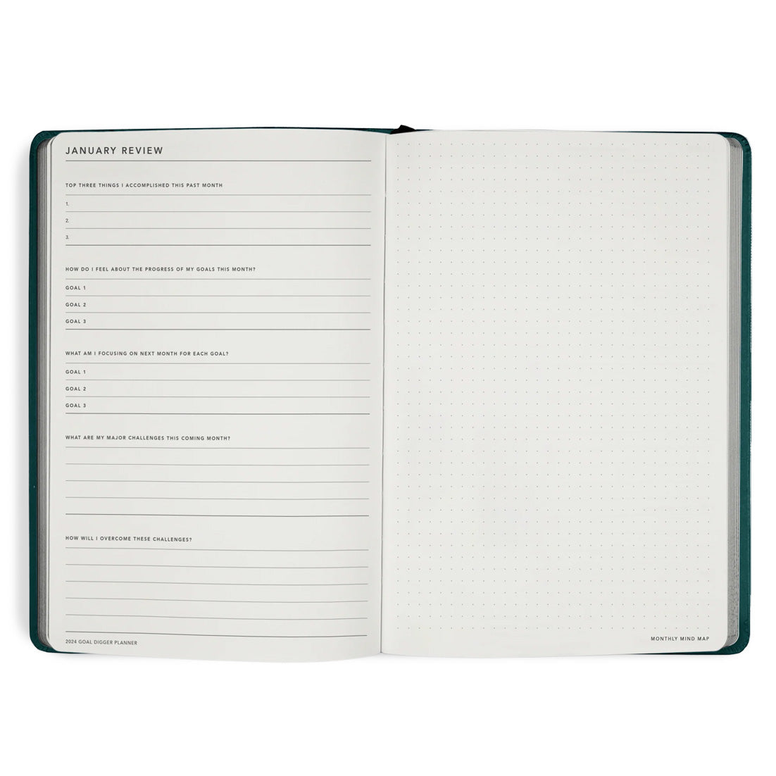 2024 TEAL GREEN GOAL DIGGER CLASSIC PLANNER