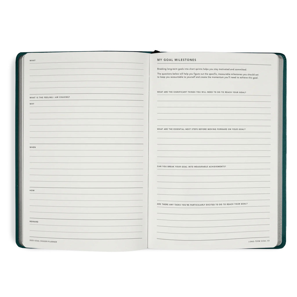 2025 TEAL GREEN GOAL DIGGER CLASSIC PLANNER