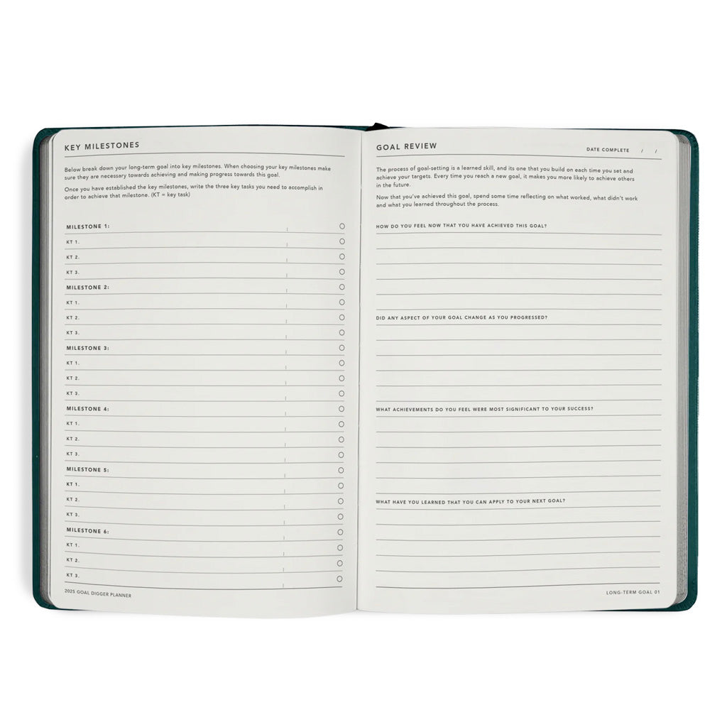 2025 TEAL GREEN GOAL DIGGER CLASSIC PLANNER