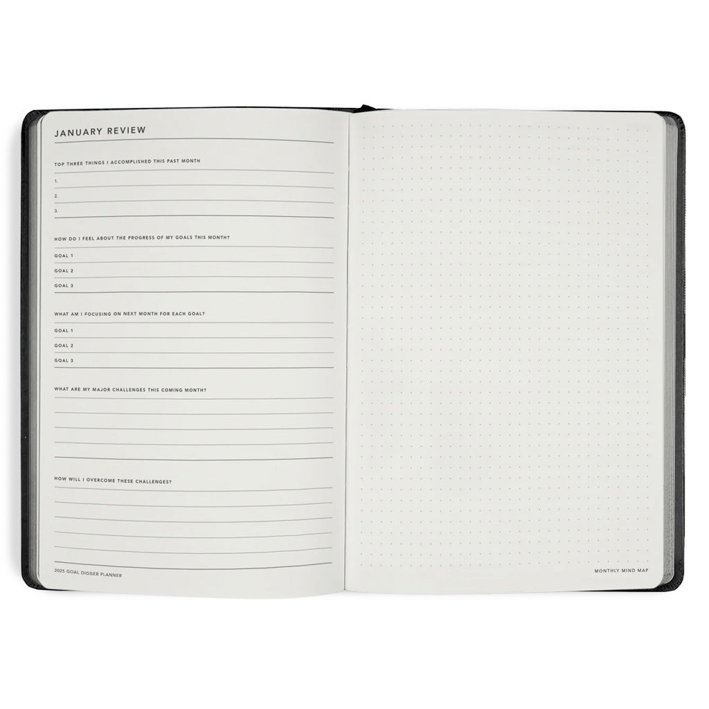 2025 BLACK GOAL DIGGER BOLD PLANNER