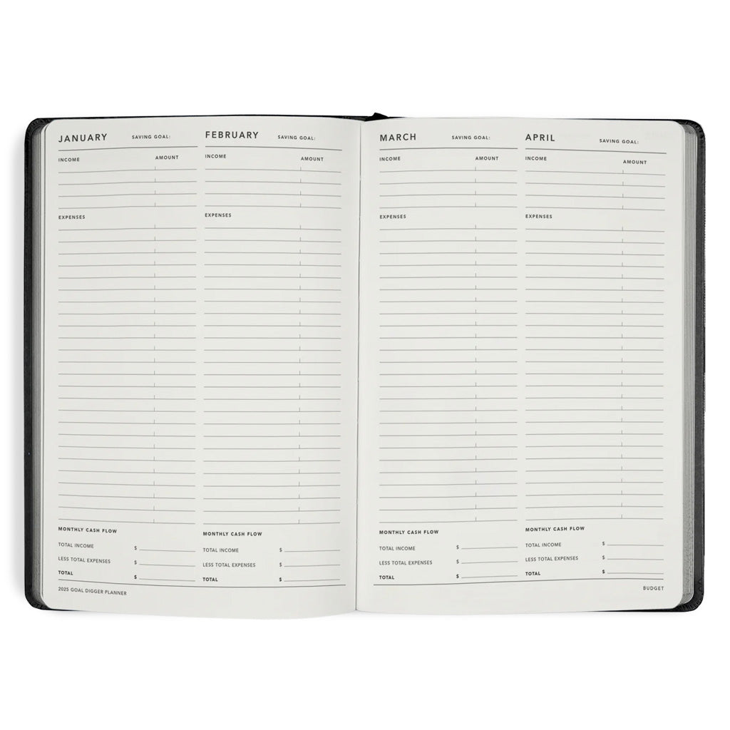 2025 BLACK GOAL DIGGER BOLD PLANNER