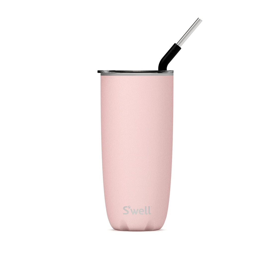 PINK TOPAZ TUMBLER WITH STRAW