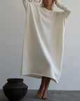 VADA CREAM KNIT VOLUME DRESS