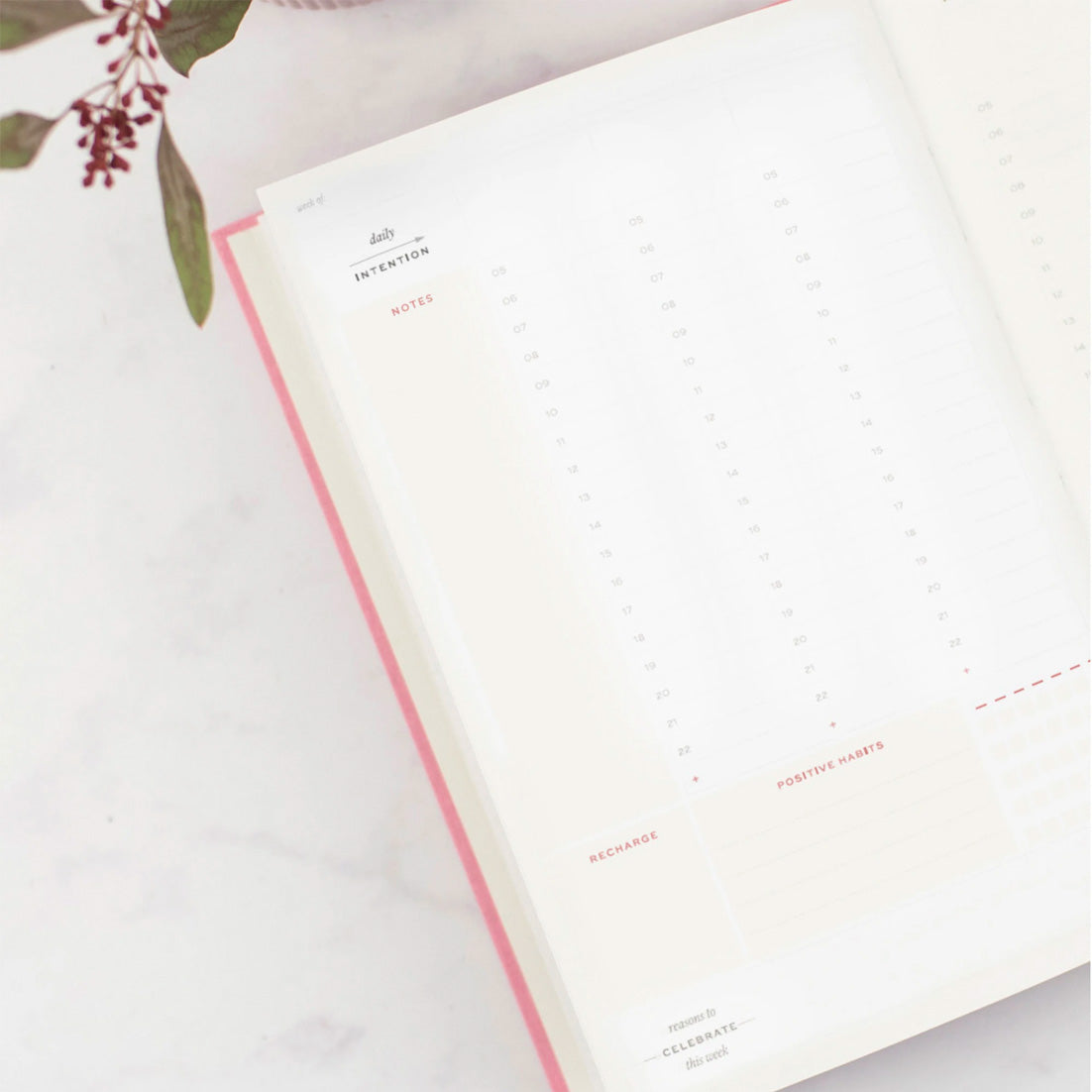CHARCOAL UNDATED WEEKLY PLANNER