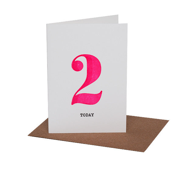 NEON BIRTHDAY CARD IN AGES 1-4