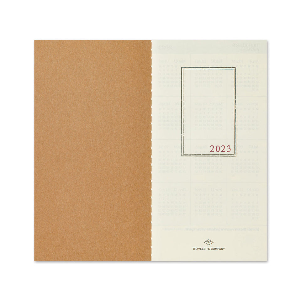 TRAVELER'S NOTEBOOK 2023 MONTHLY DIARY REFILL